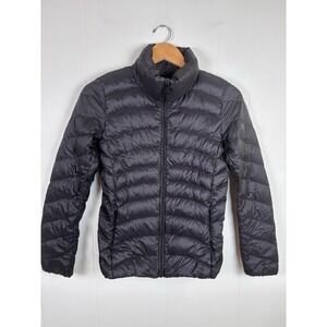 Uniqlo Womens XS Black Ultra Light Down Puffer Jacket Packable Full Zip